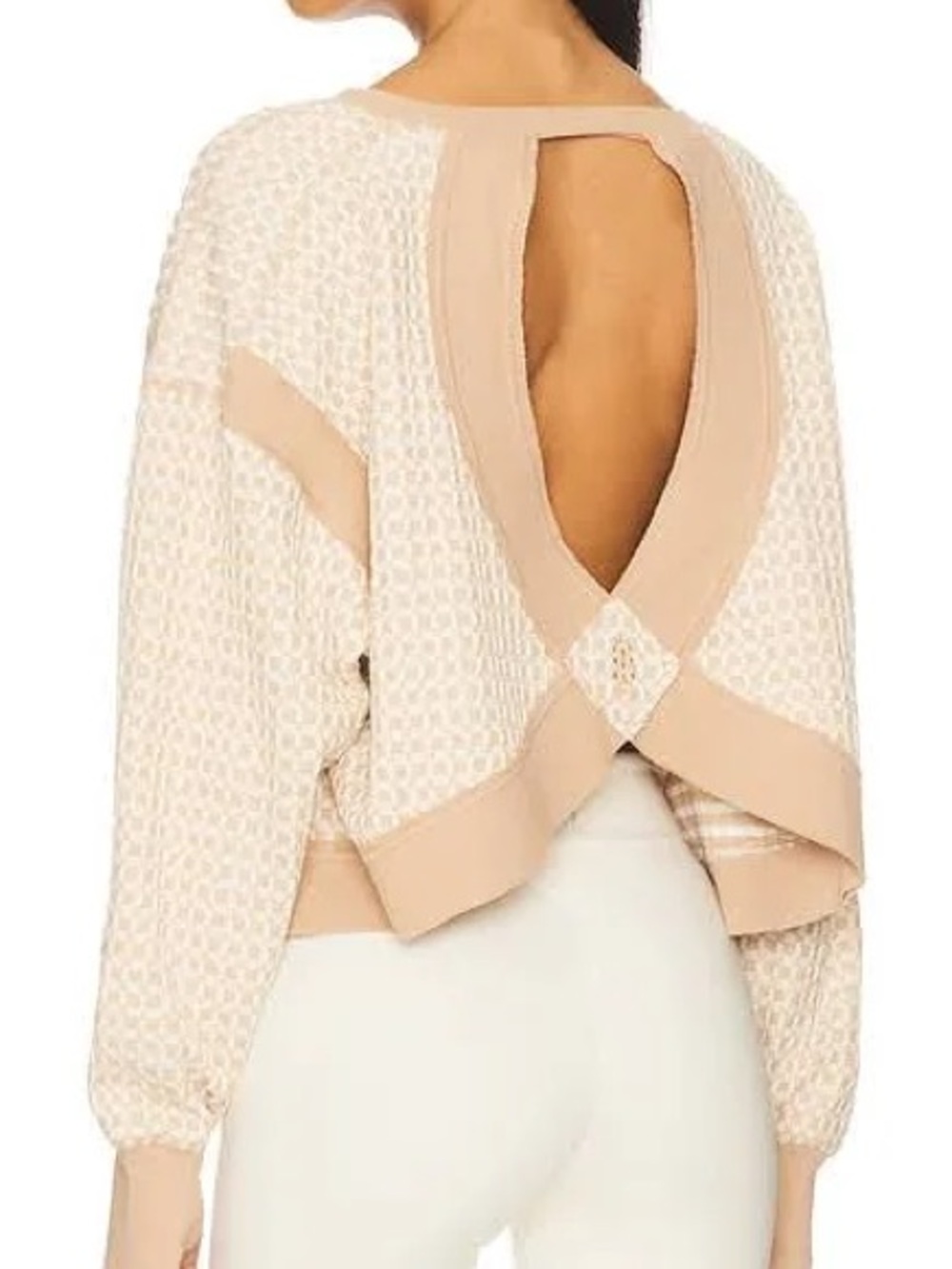 NWT Free People FP Movement My Time Layer Textured Reversible Sweatshirt. Size S - Picture 1 of 8